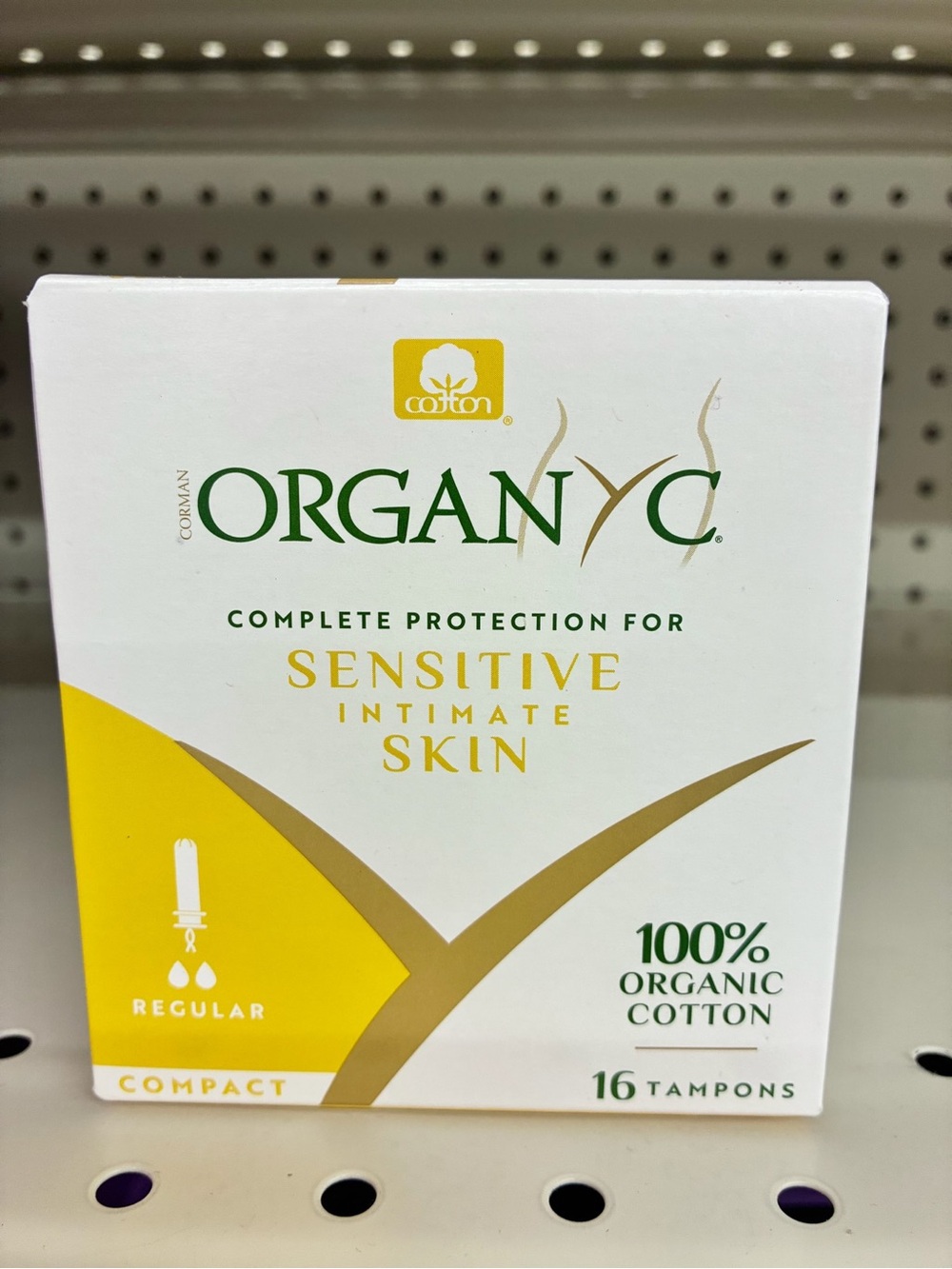 💖$️7💖NEW ORGANYC Tampons, Regular, 16 Count, Organic Cotton